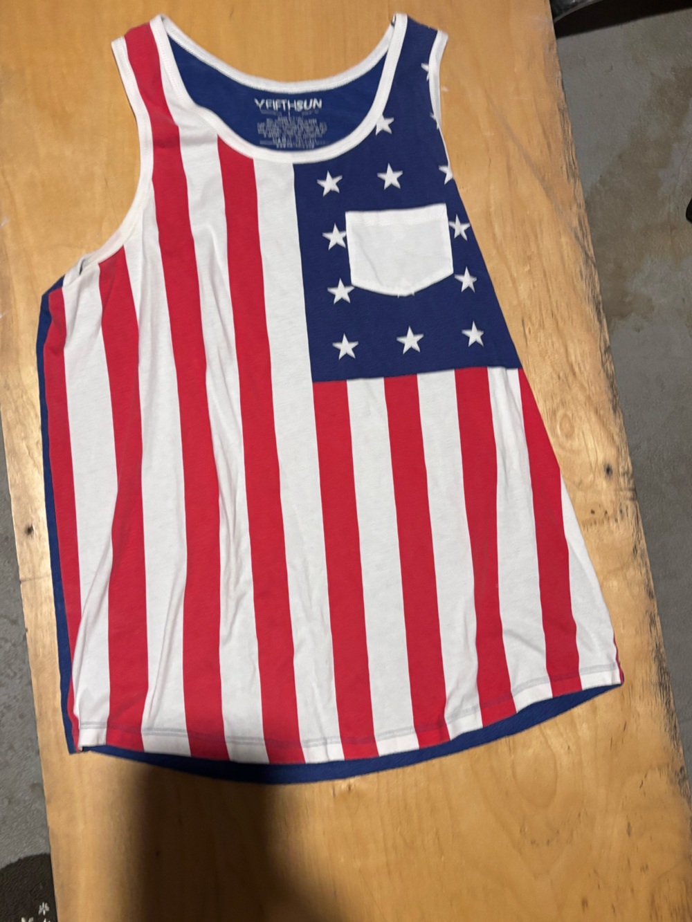 Girls' Red White Blue Flag Tank Top